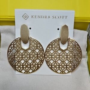New Kendra Scott Didi Gold Filigree Earrings